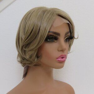 (#109) Wigsdo Lace Front Remy Human Hair Wavy Wig